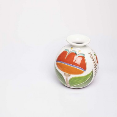 Vaso Tondo ceramica siciliana Tulipano Folk VS507FK-TU de simone Vaso Tondo ceramica siciliana Tulipano Folk VS507FK-TU de simone